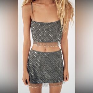 Zara Gray Embellished Set